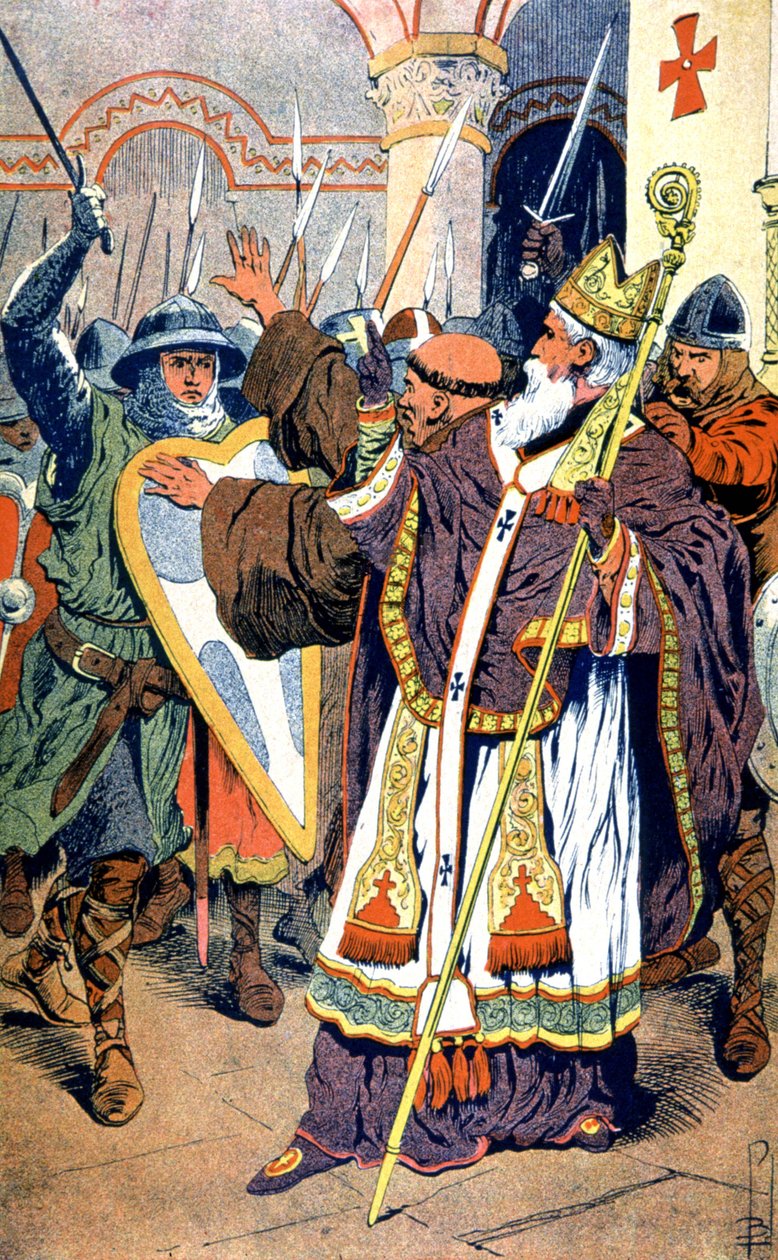 Morderstwo św. Tomasza Becketa autorstwa Louis Charles Bombled