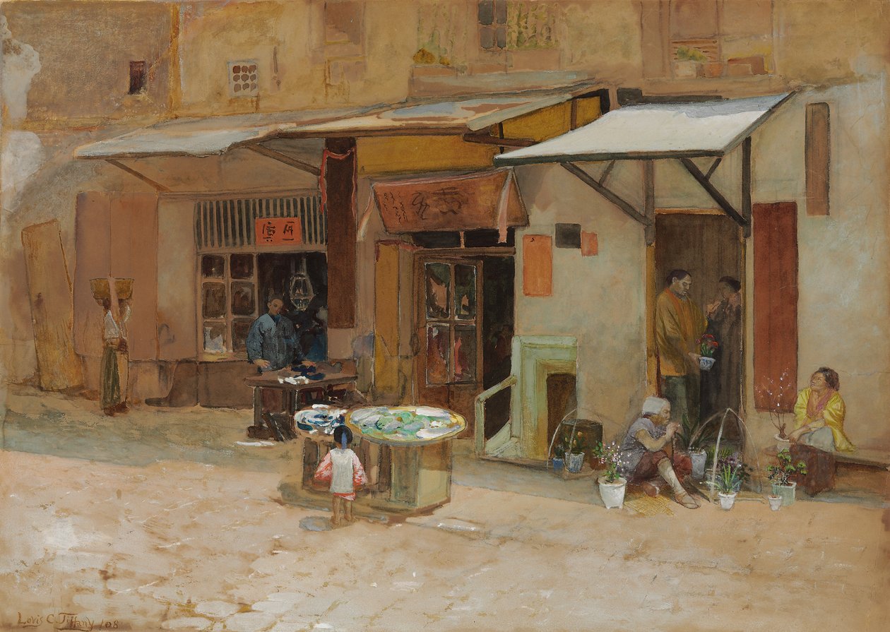 Chinatown, San Francisco, 1908 autorstwa Louis Comfort Tiffany