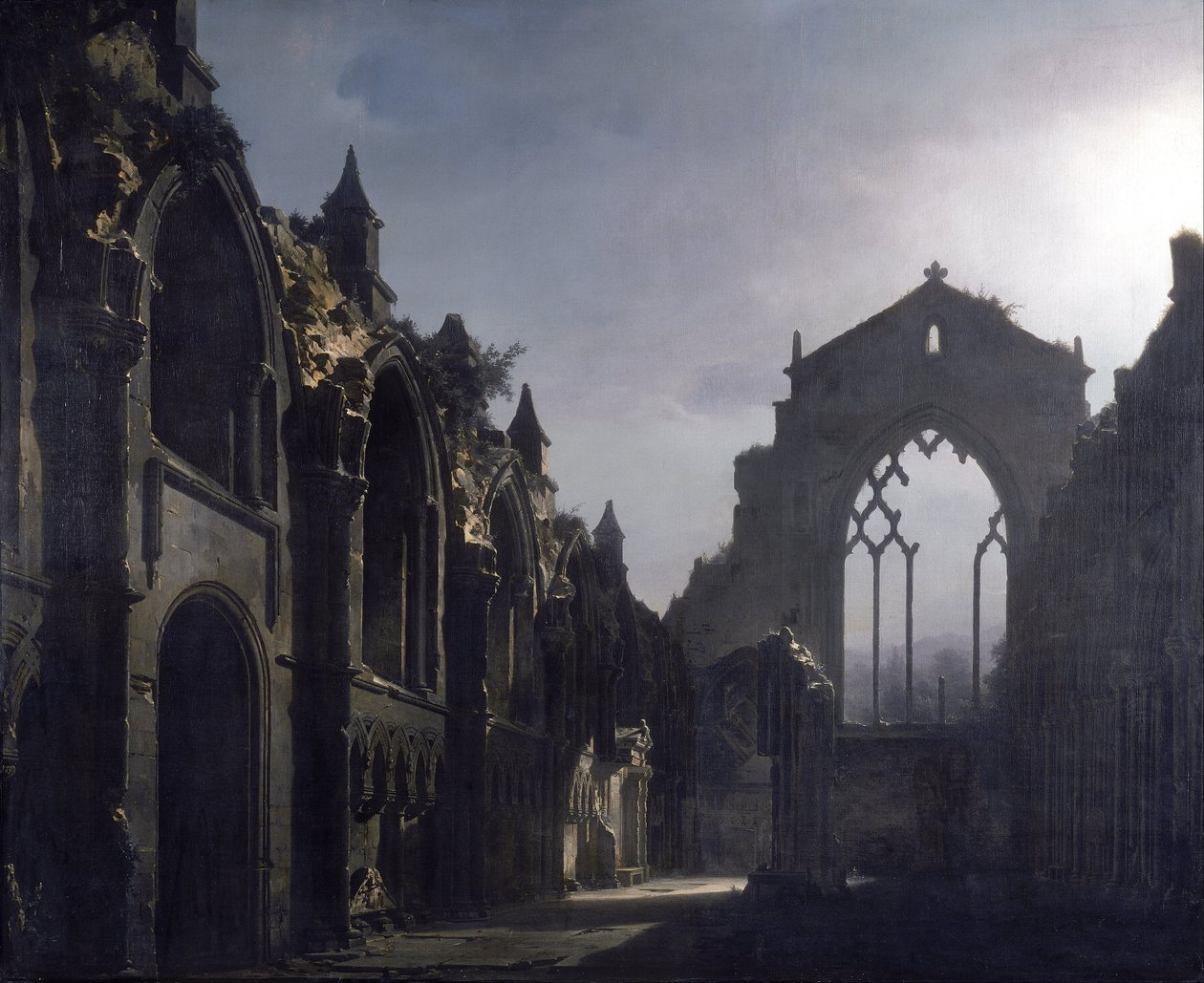 Ruiny Kaplicy Holyrood autorstwa Louis Daguerre
