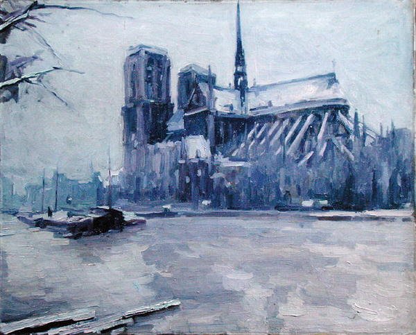 Notre-Dame w czasie powodzi autorstwa Louis Degallaix