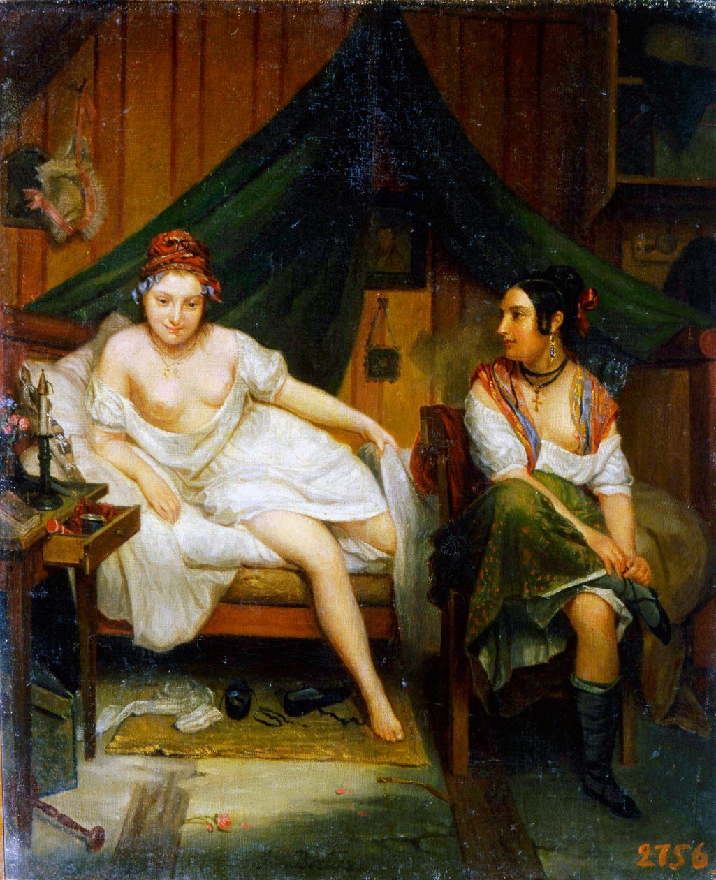 „Dwie dziewczyny”, XIX wiek. autorstwa Louis Eugene Bertier