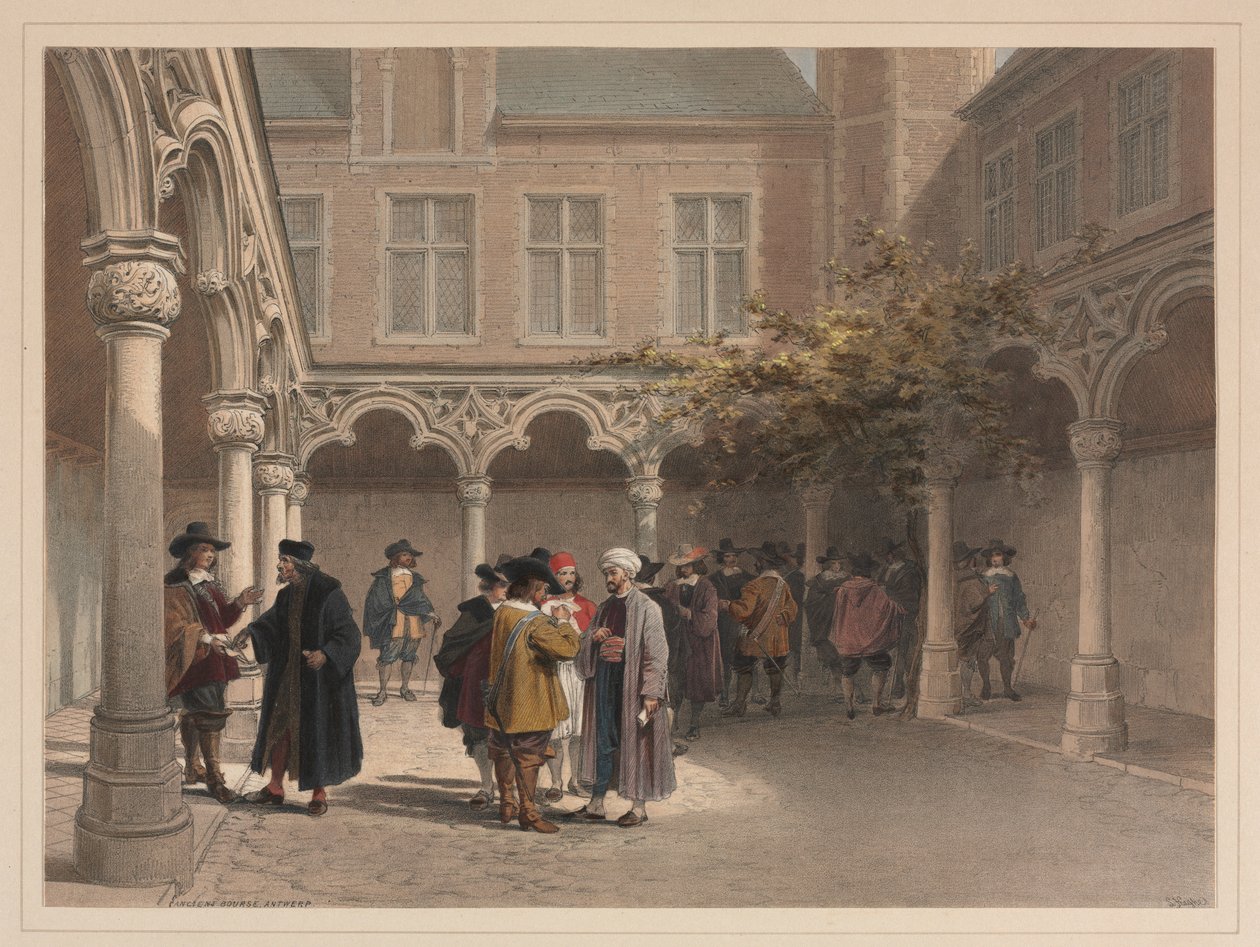 Giełda Ancien, Antwerpia autorstwa Louis Haghe