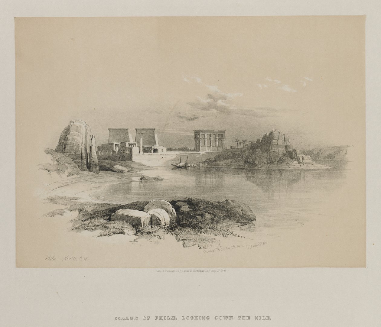 Egipt i Nubia, tom II: Philae, 1848. autorstwa Louis Haghe