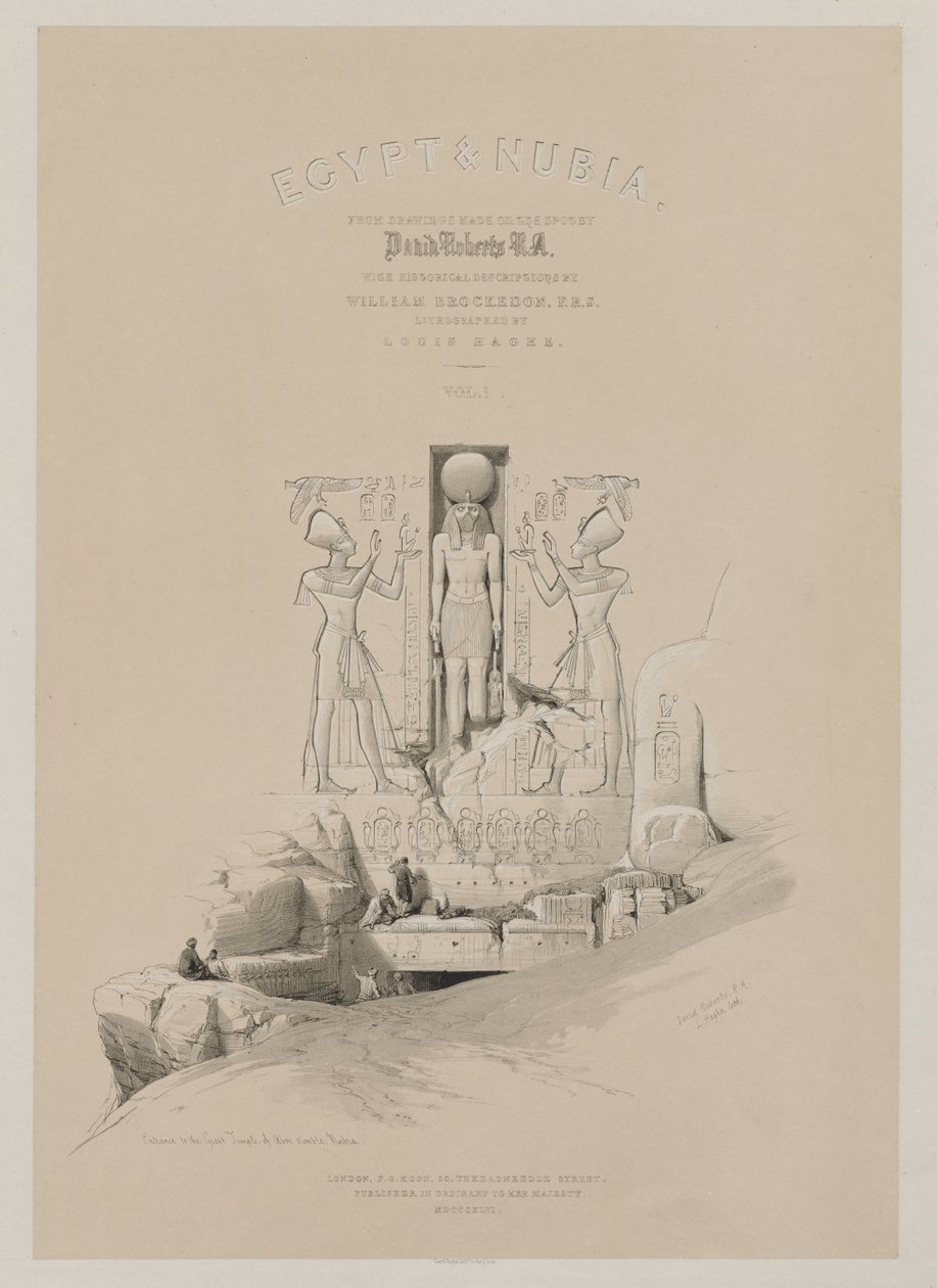 Egipt i Nubia, Tom I: Frontyspis autorstwa Louis Haghe