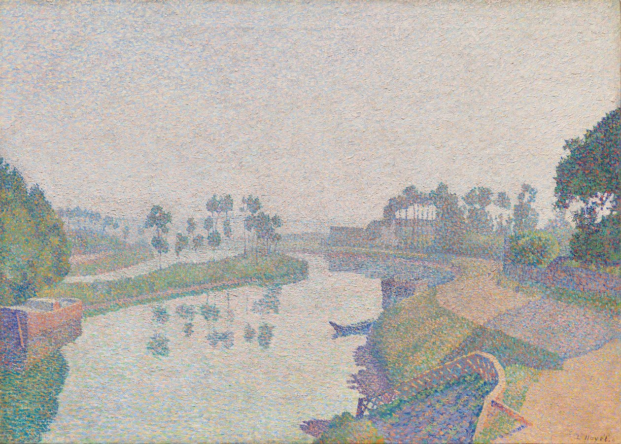 Brzegi Oise w Dawn autorstwa Louis Hayet