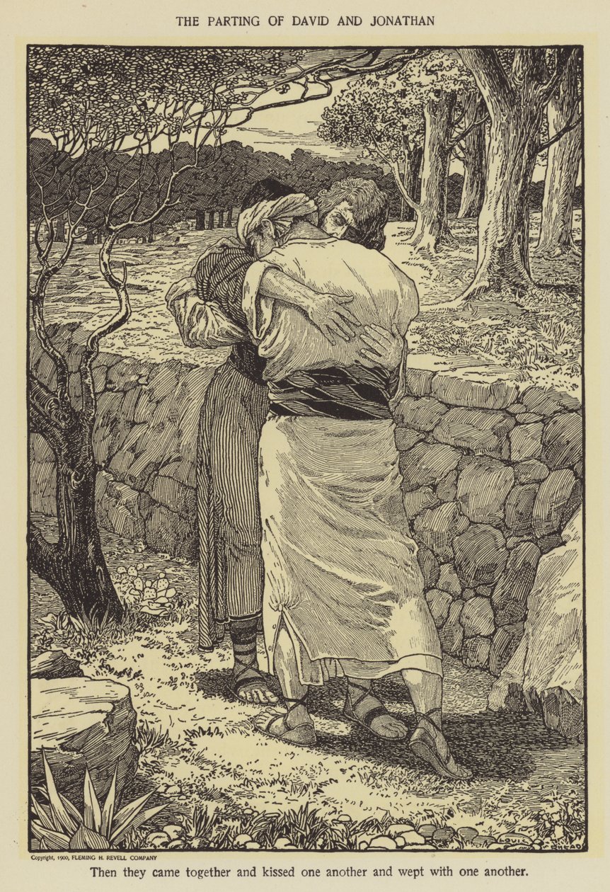 Rozstanie Dawida i Jonatana autorstwa Louis John Rhead