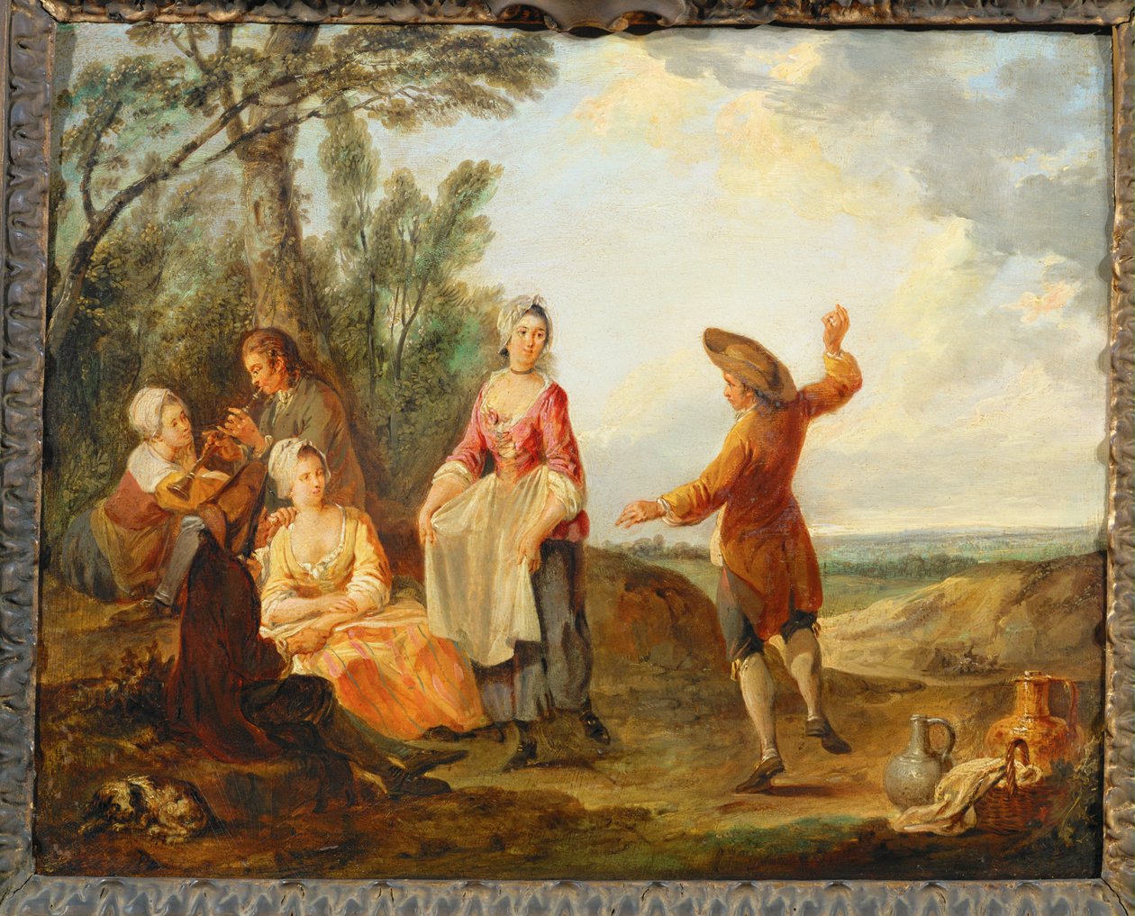 Rustykalny taniec ... (obraz na płótnie) autorstwa Louis Joseph (1731 98) Watteau