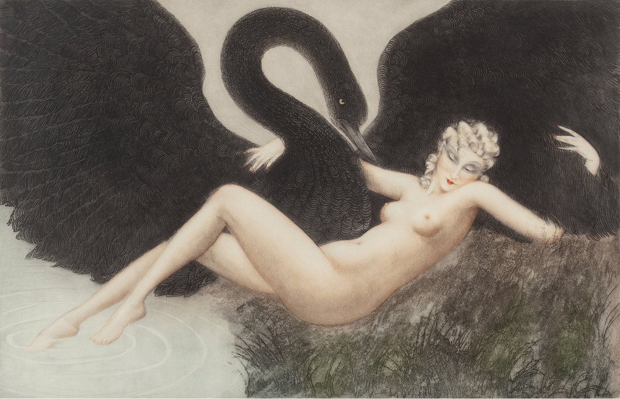 Leda i łabędź, 1934. autorstwa Louis Justin Laurent Icart
