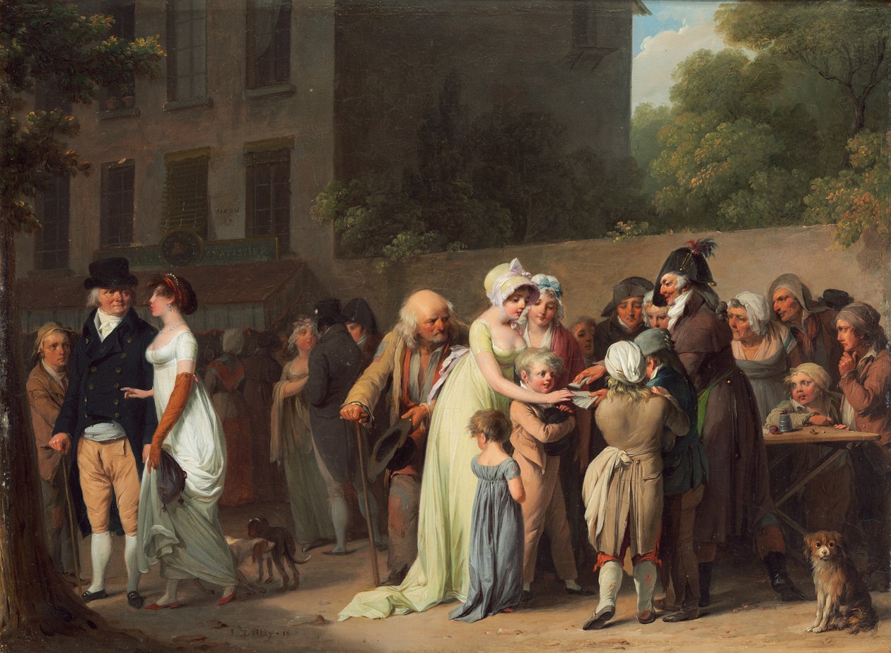 Card Sharp na bulwarze autorstwa Louis Leopold Boilly