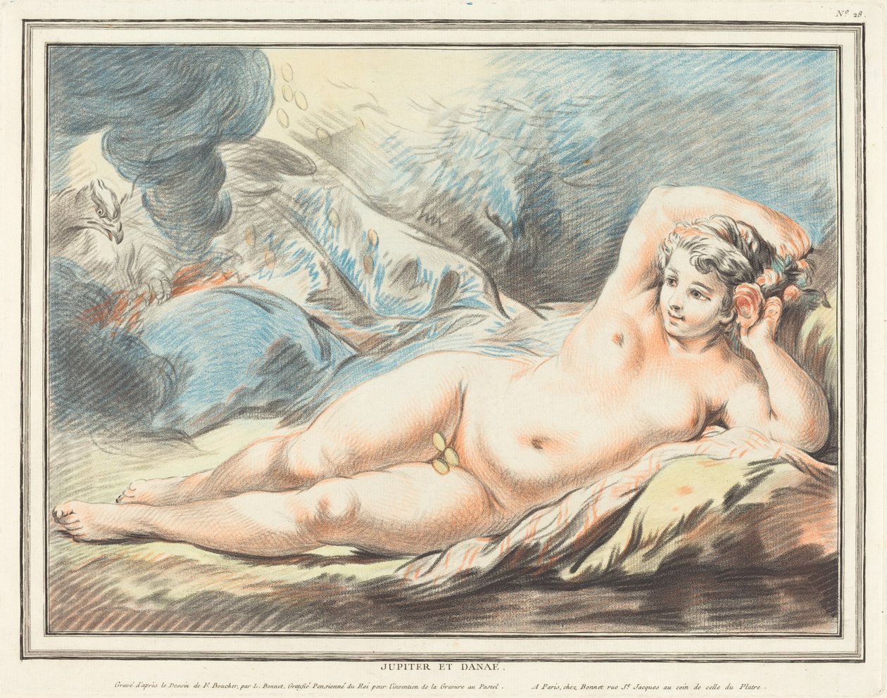 Jowisz i Danae, 1774. autorstwa Louis Marin Bonnet