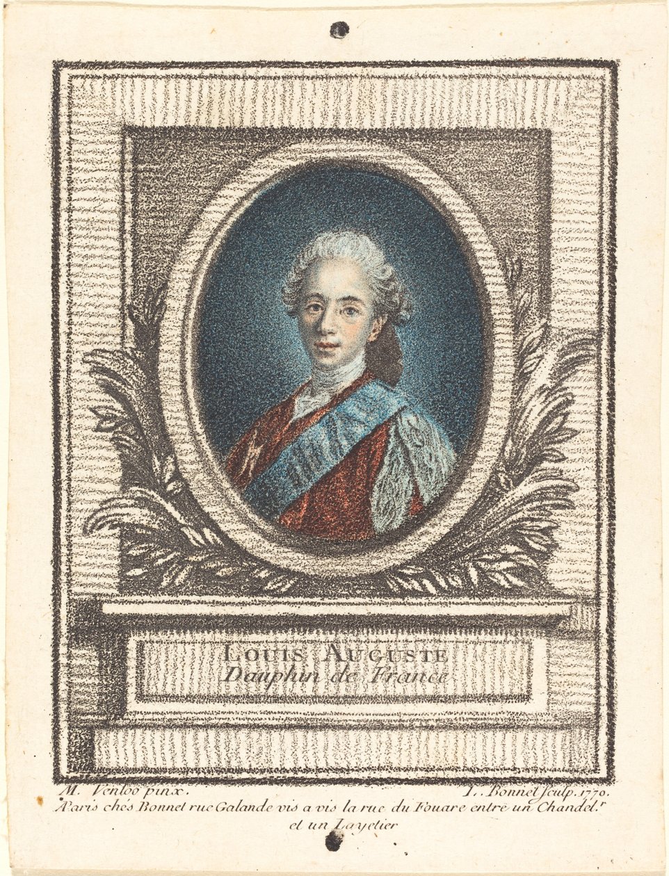 Ludwik August, Delfin Francji, 1770. autorstwa Louis Marin Bonnet
