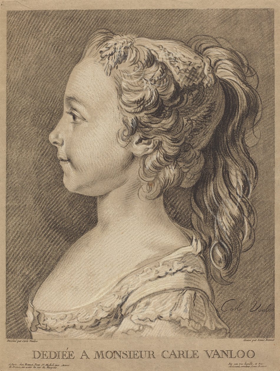 Marie-Rosalie Vanloo autorstwa Louis Marin Bonnet after Carle Van Loo