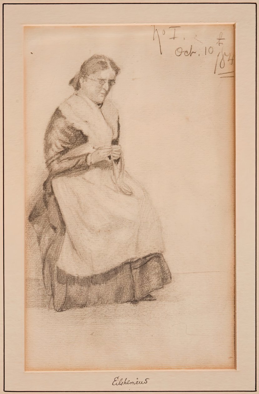 Robienie na drutach, 1884. autorstwa Louis Michel Eilshemius