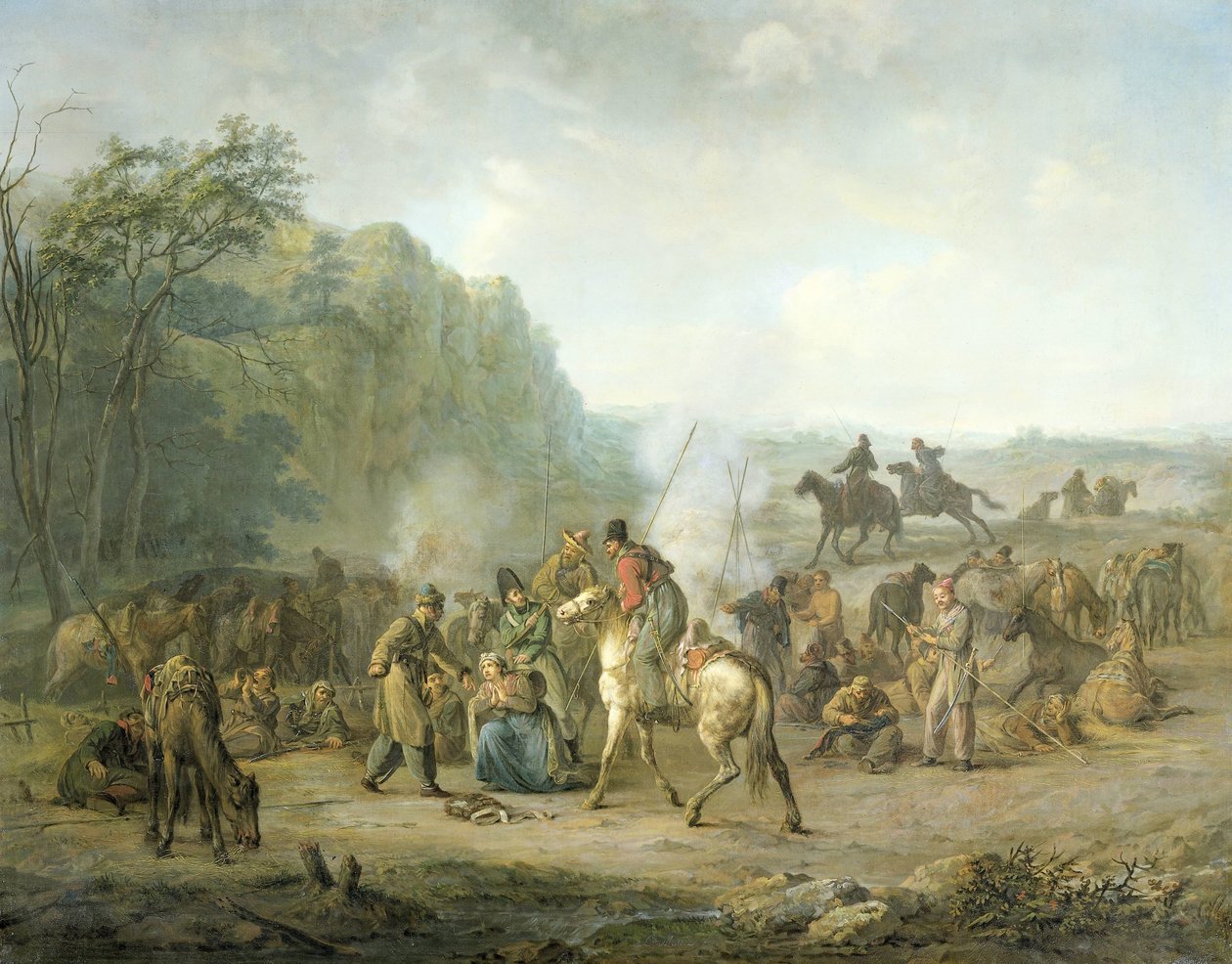 Biwak kozacki, 1813 autorstwa Louis Moritz