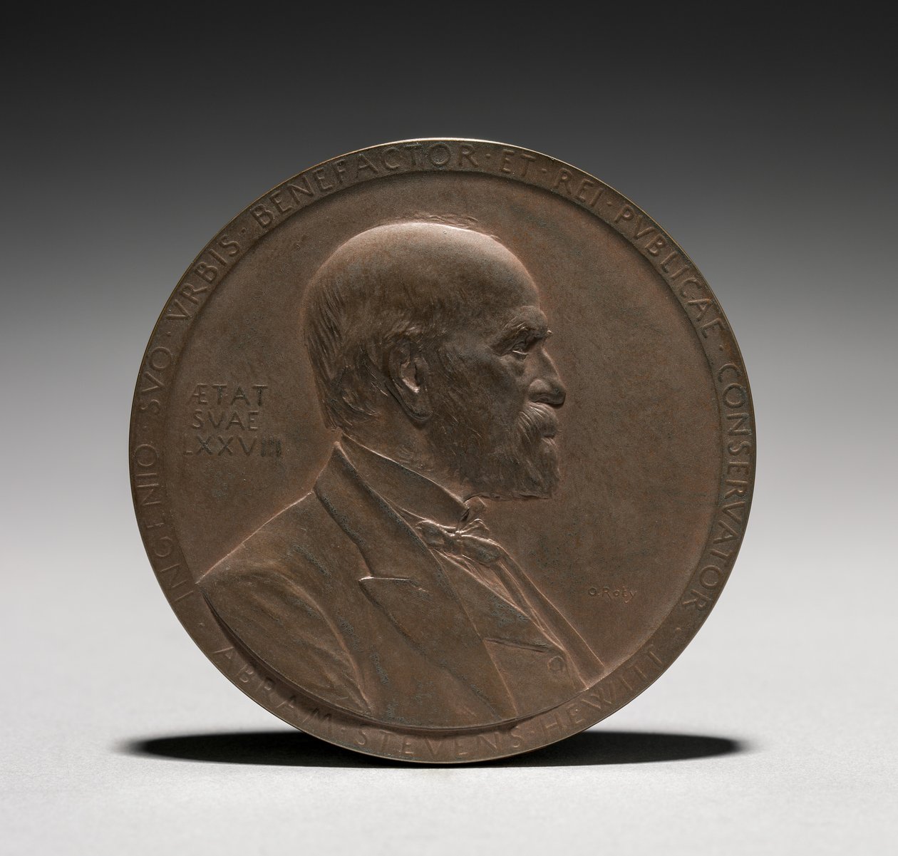 Medal: Abram Stevens Hewitt, 1875-1925. autorstwa Louis Oscar Roty