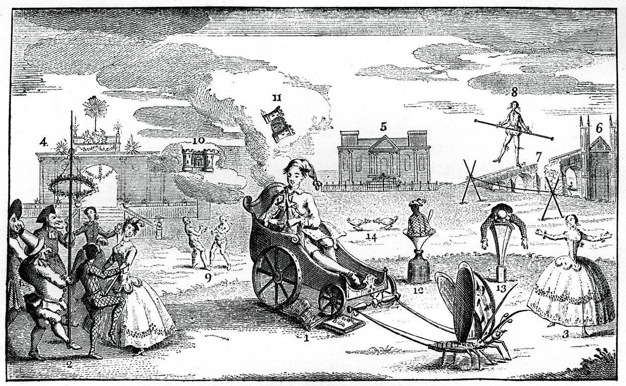 Triumf szaleństwa, 1749. autorstwa Louis Philippe Boitard