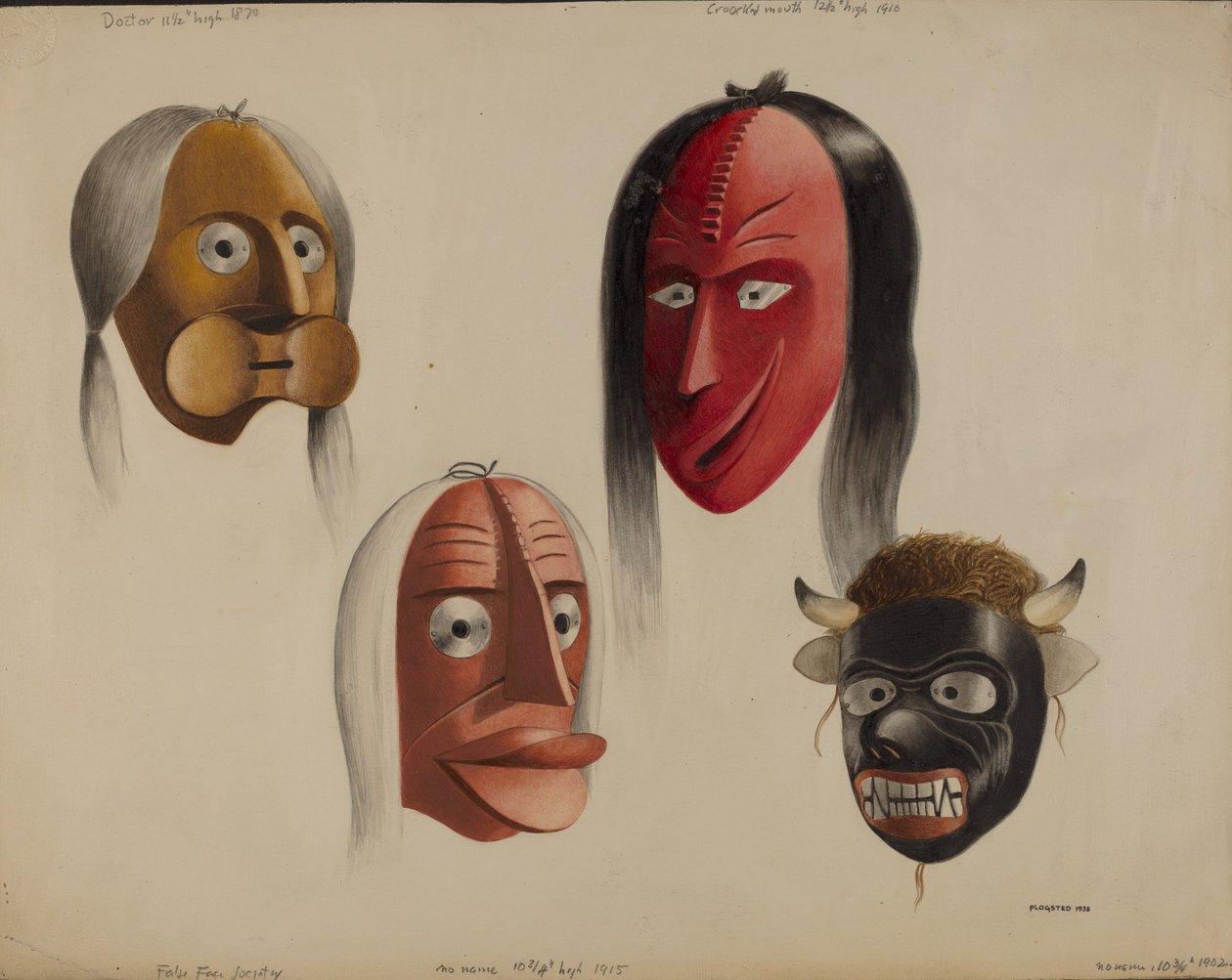 Maski, 1938. autorstwa Louis Plogsted
