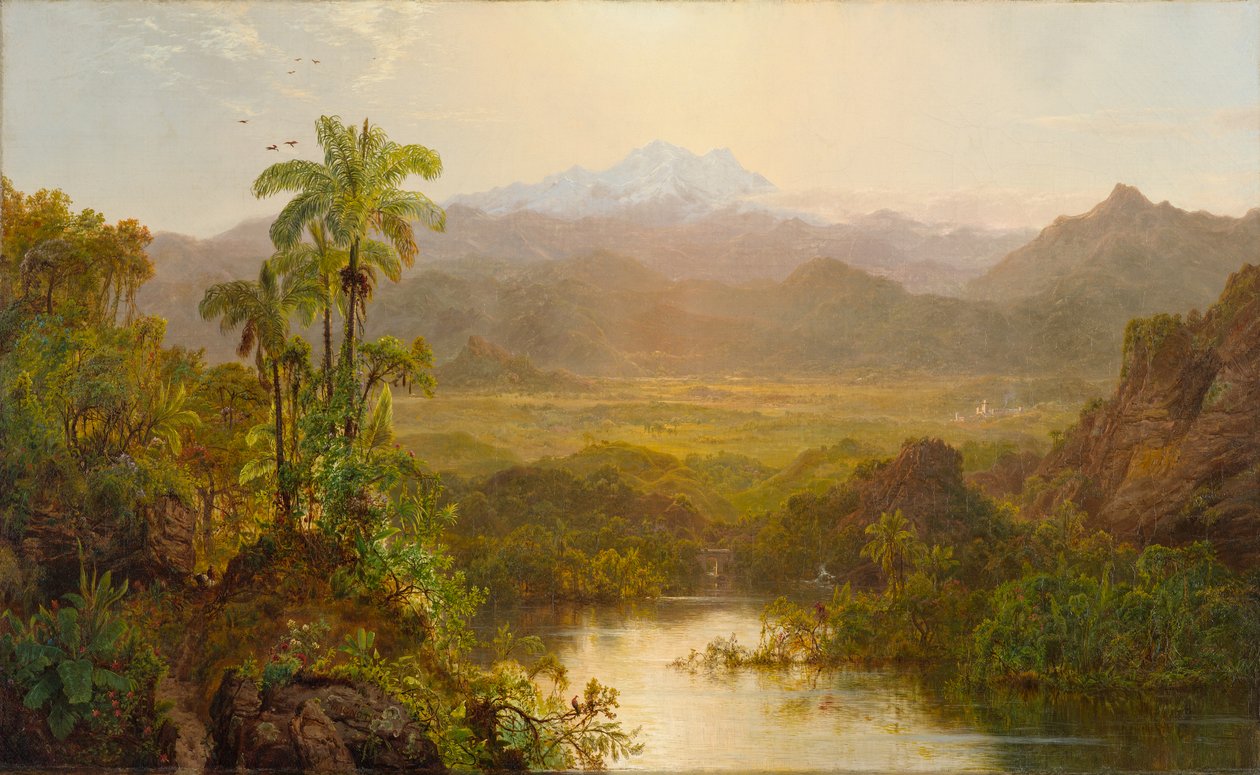 Krajobraz w Ekwadorze, 1859 autorstwa Louis Rémy Mignot