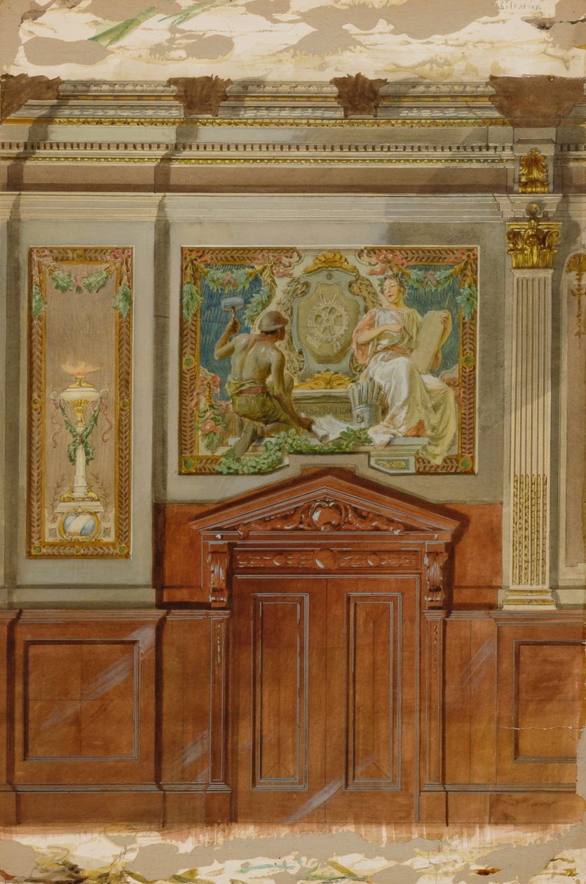 Arbitraż, koniec XIX-początek XX wieku. autorstwa Louis Schaettle