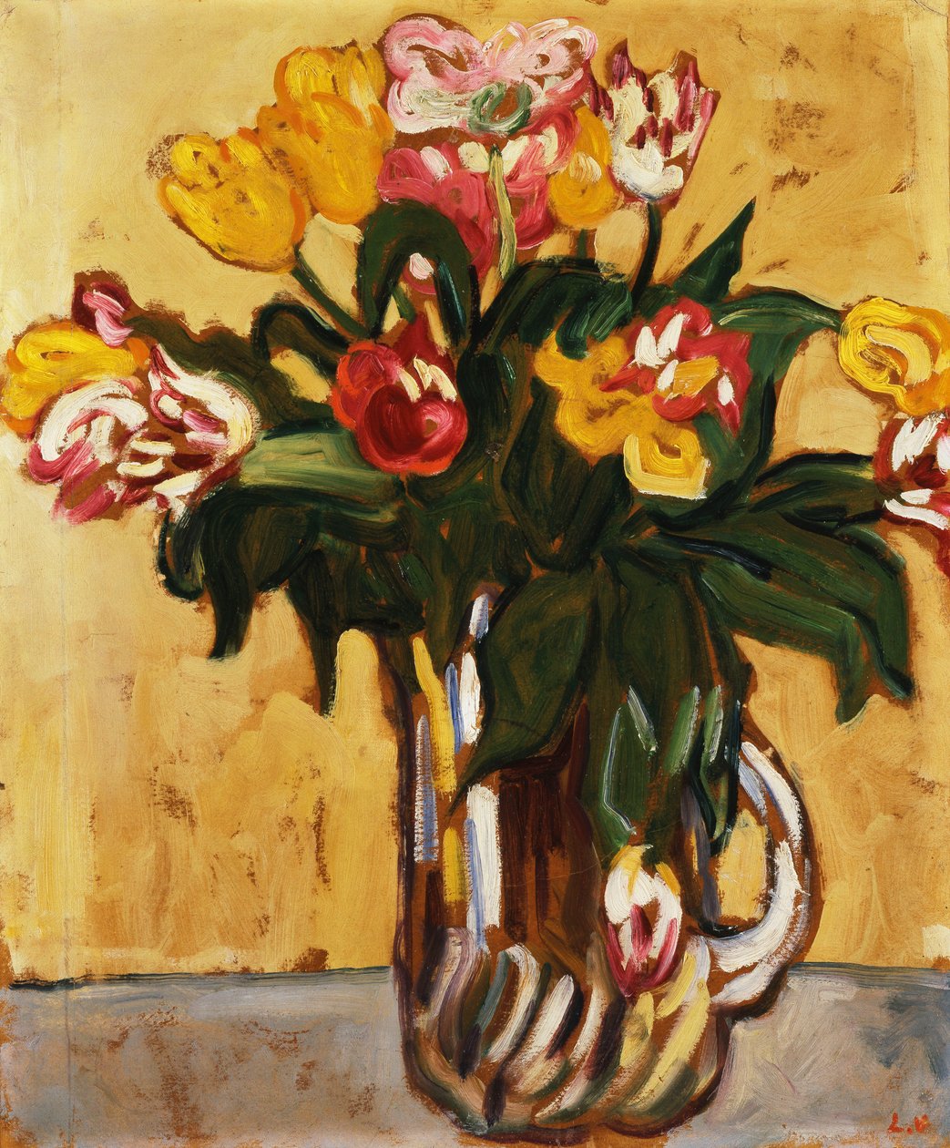 Tulipany w Szklanym Miotaczu autorstwa Louis Valtat
