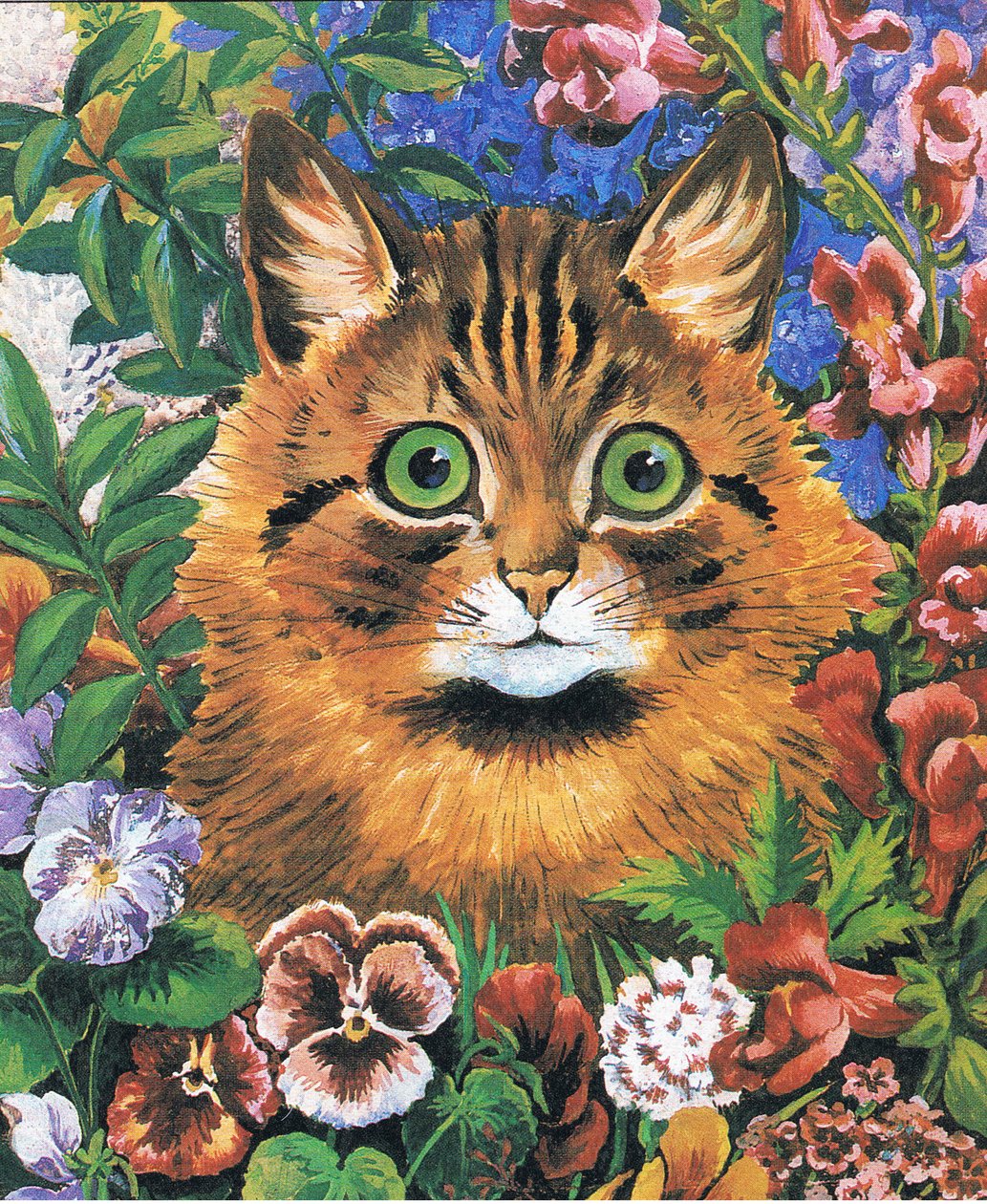 Studium kota (kolor lito) autorstwa Louis Wain