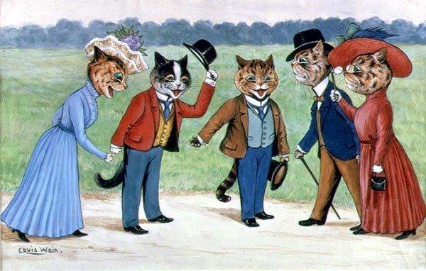 Promenadzące Koty autorstwa Louis Wain
