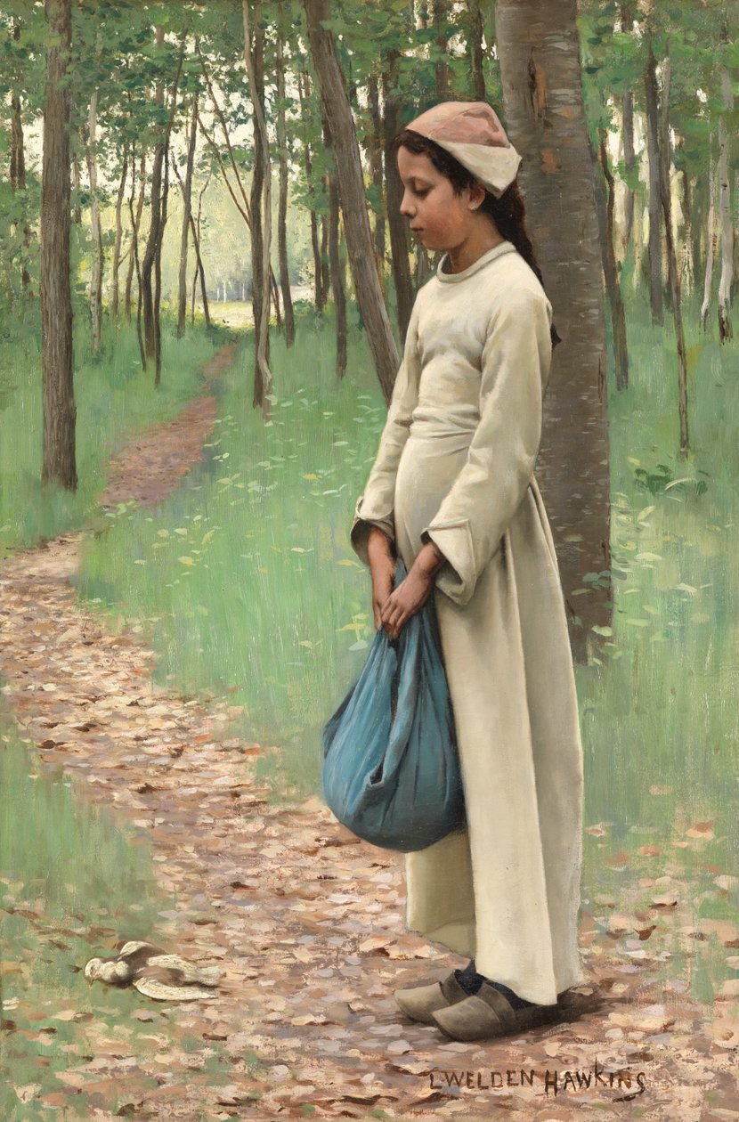 Dziewczyna z bindlem autorstwa Louis Welden Hawkins