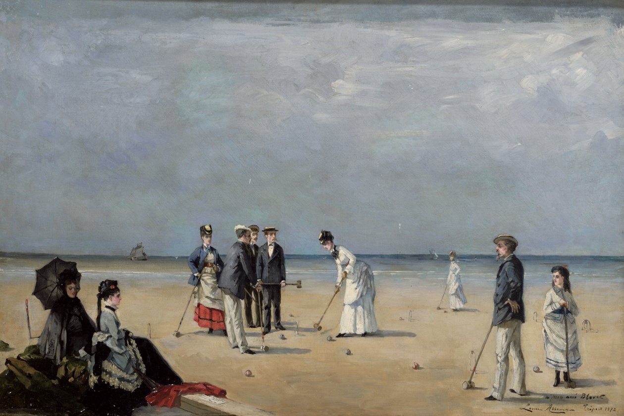 Gra w krokieta, 1872 autorstwa Louise Abbéma