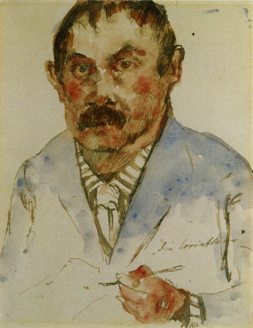 Autoportret z pędzlem w dłoni autorstwa Lovis Corinth