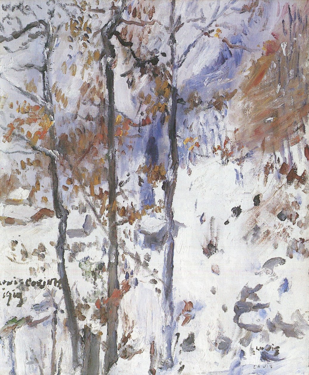Walchensee, śnieżne krajobrazy autorstwa Lovis Corinth