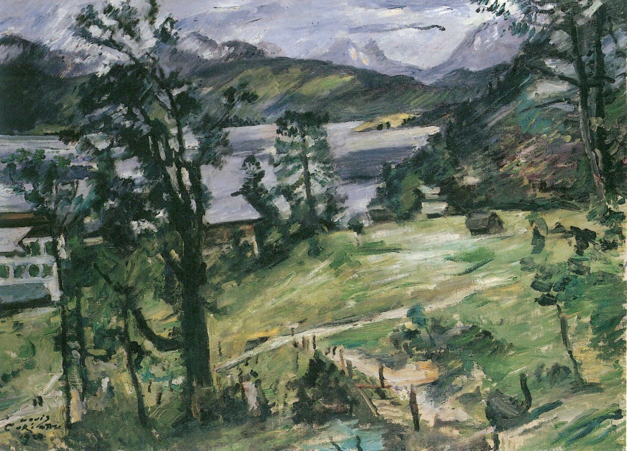 Krajobraz nad Walchensee z modrzewiem autorstwa Lovis Corinth