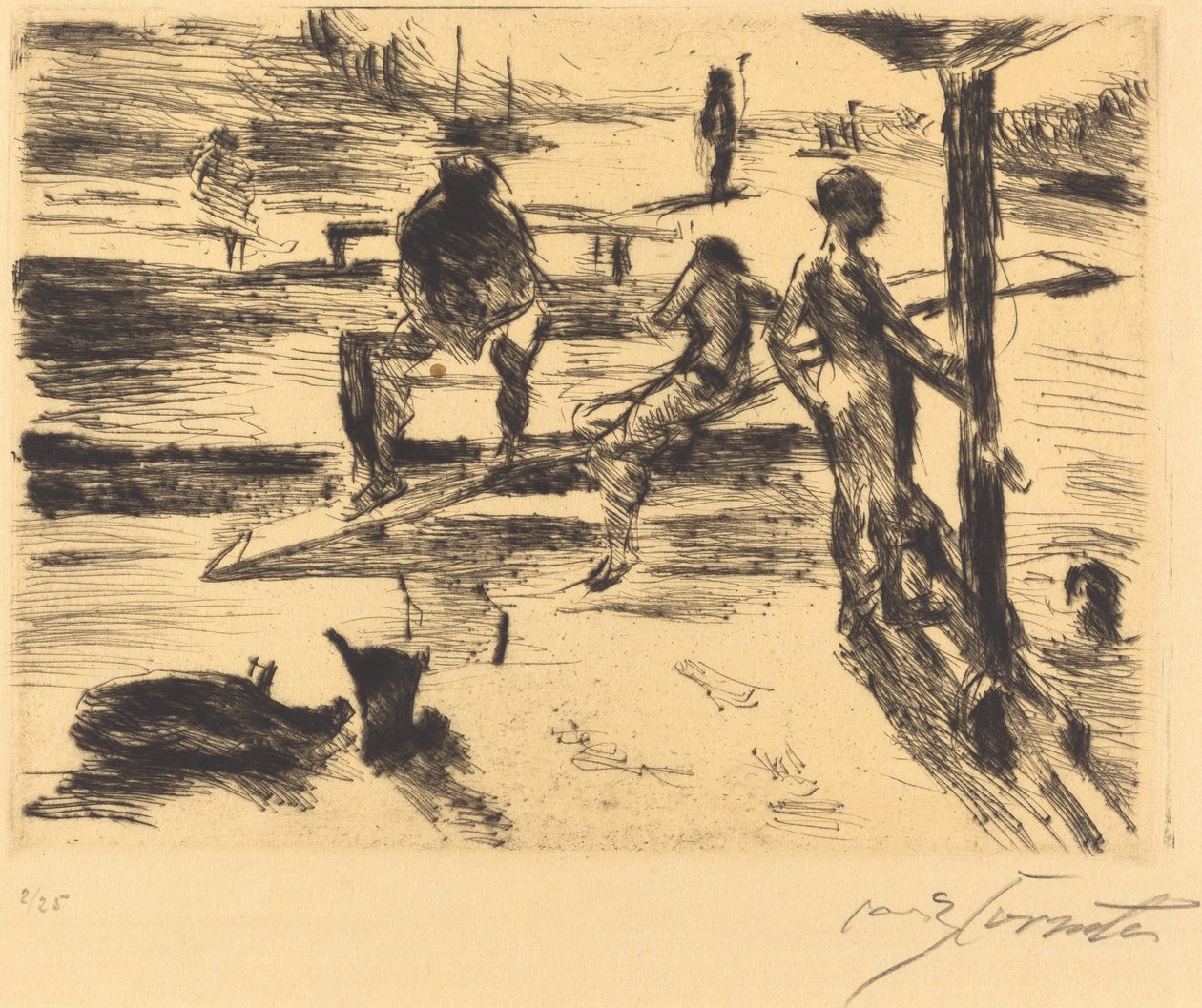 Kąpielisko Badeanstalt, 1919. autorstwa Lovis Corinth