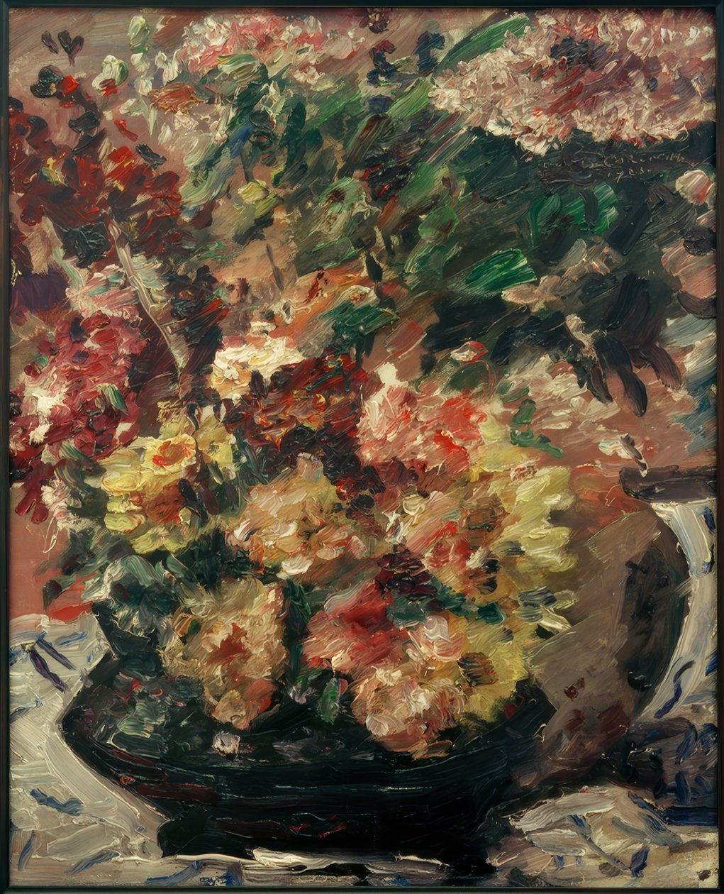 Kwiaty w brązowej wannie autorstwa Lovis Corinth