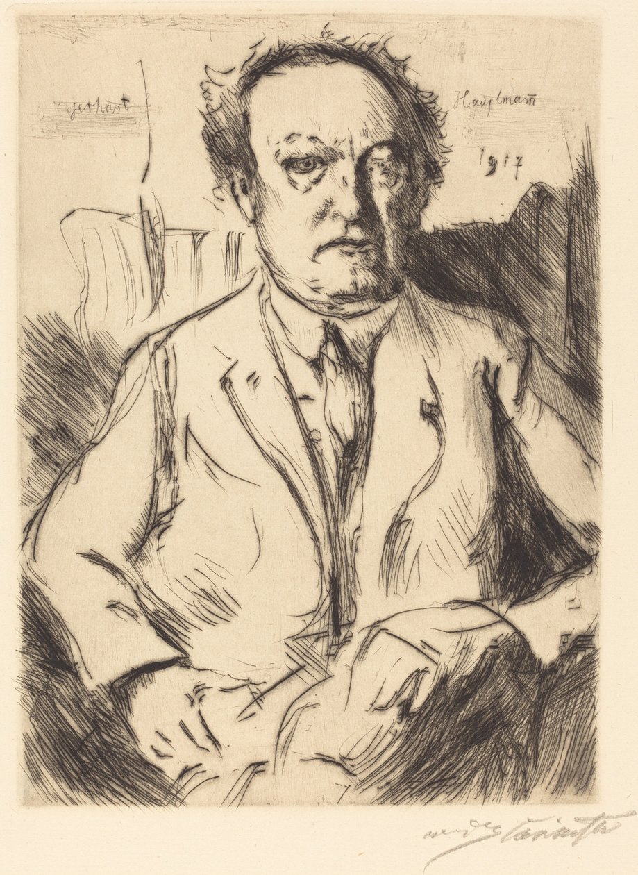 Gerharda Hauptmanna, 1917. autorstwa Lovis Corinth