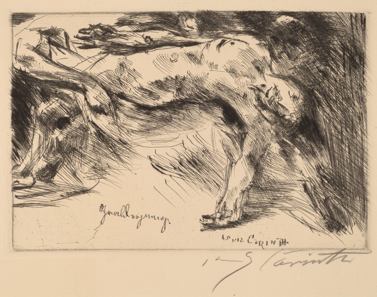 Pogrzeb Grablegung, 1921-1922. autorstwa Lovis Corinth