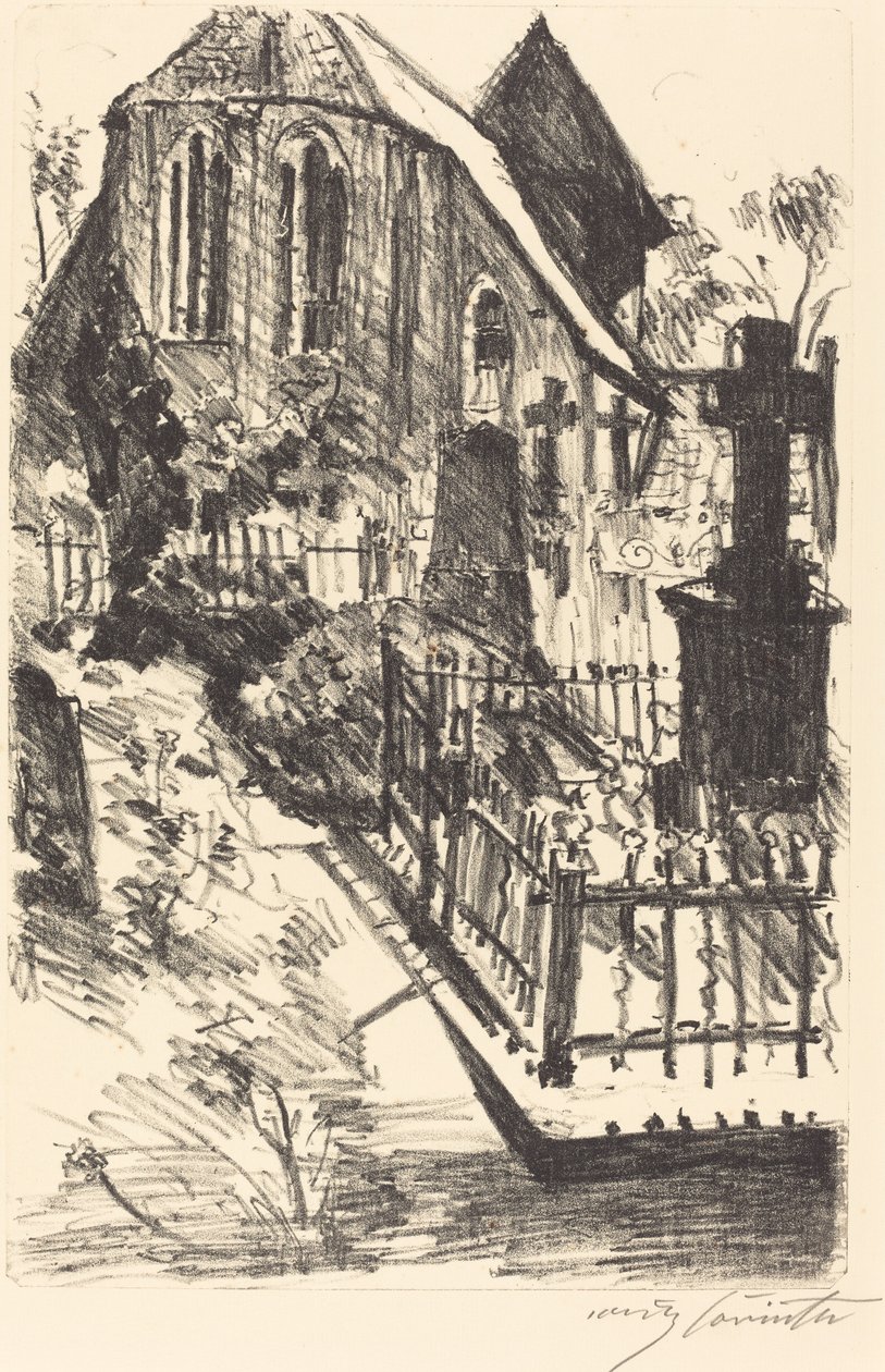 Cmentarz Kirchhof, 1916. autorstwa Lovis Corinth
