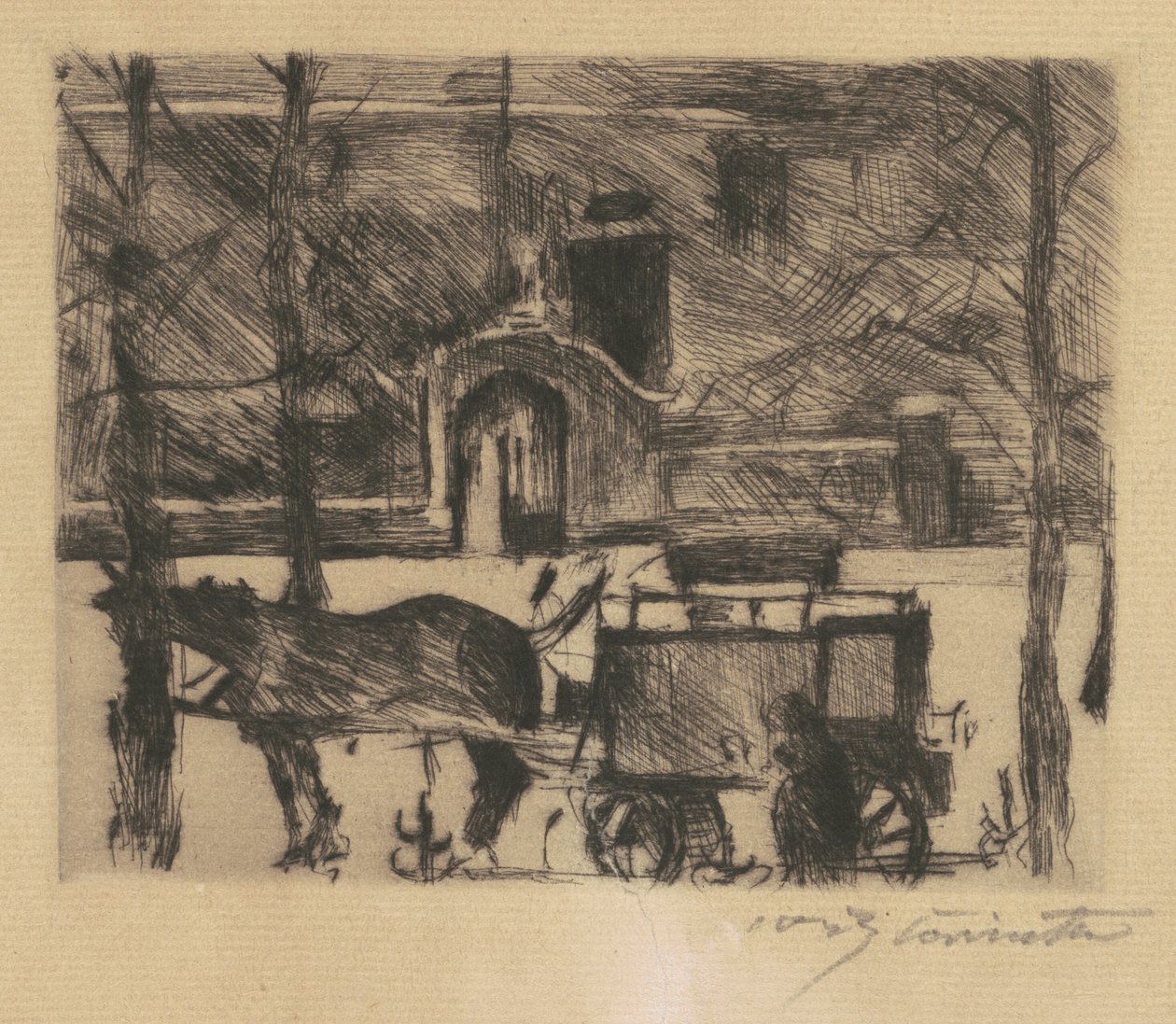 Wagon mleczny Wagon mleczny, 1916. autorstwa Lovis Corinth