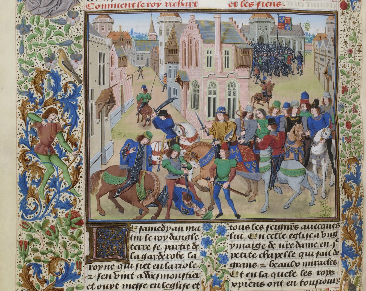 Śmierć Wata Tylera, ok. 1470-1475. autorstwa Loyset Liedet