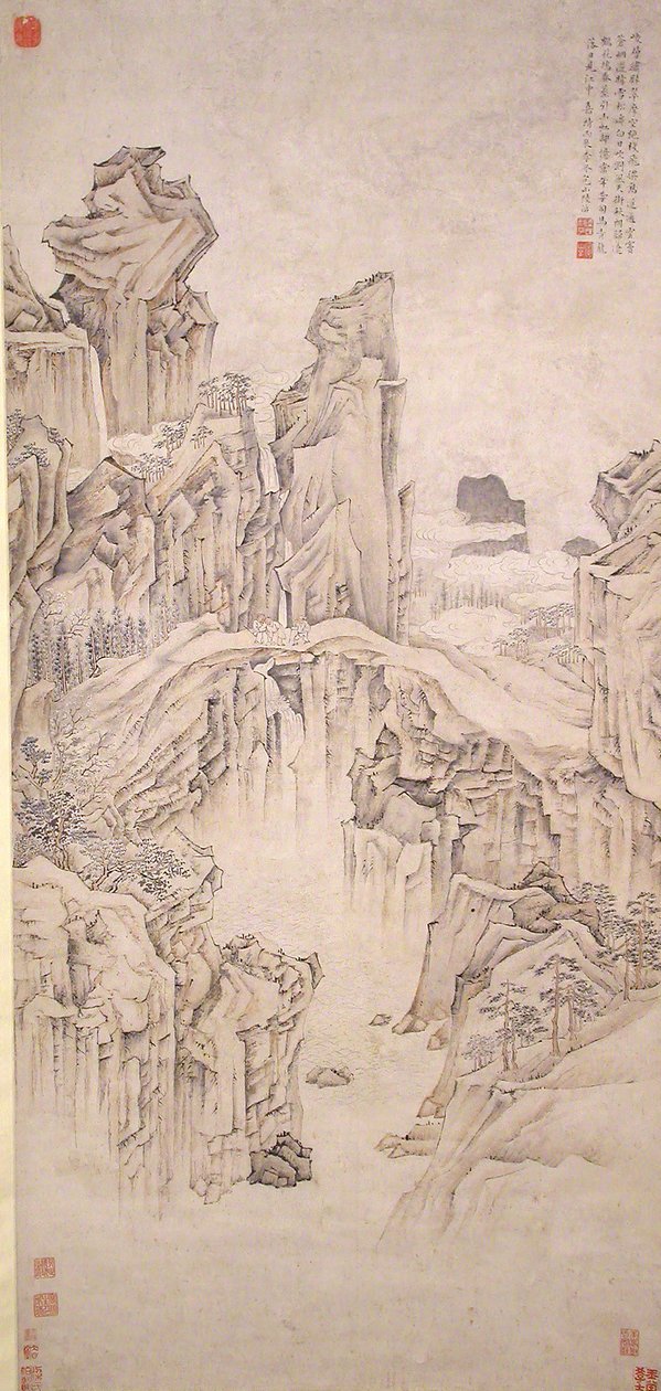 Most Natural Rock, datowany na 1556 rok. autorstwa Lu Zhi