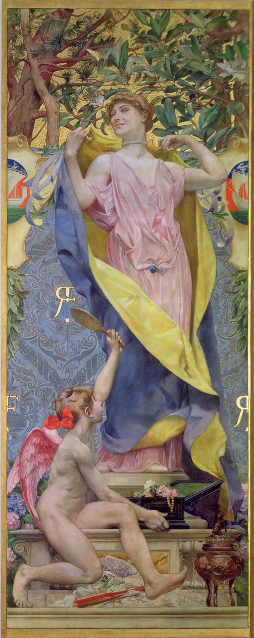 Kobieca toaleta (panel) autorstwa Luc Oliver Merson