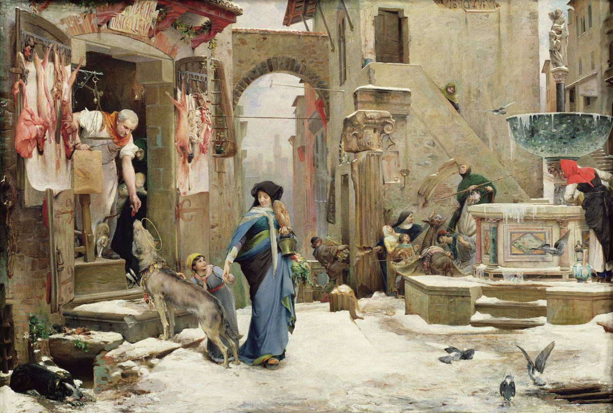 Wilk z Gubbio, 1877 autorstwa Luc Oliver Merson