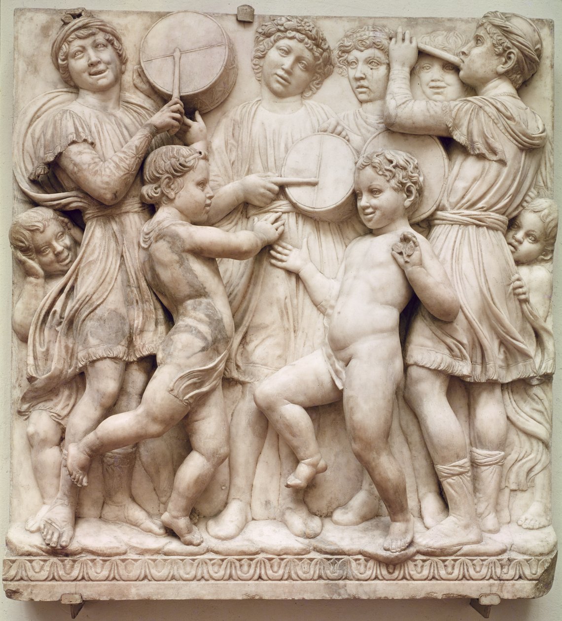 Muzykujące anioły, płaskorzeźba z Kantorii, ok. 1432-38 (marmur) autorstwa Luca Della Robbia