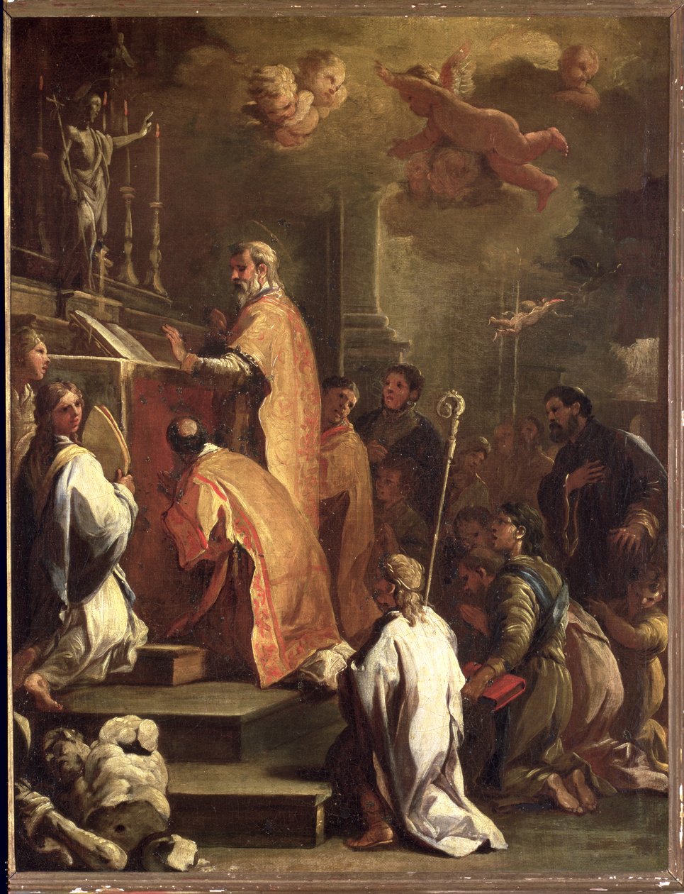 Msza św. Grzegorza autorstwa Luca Giordano