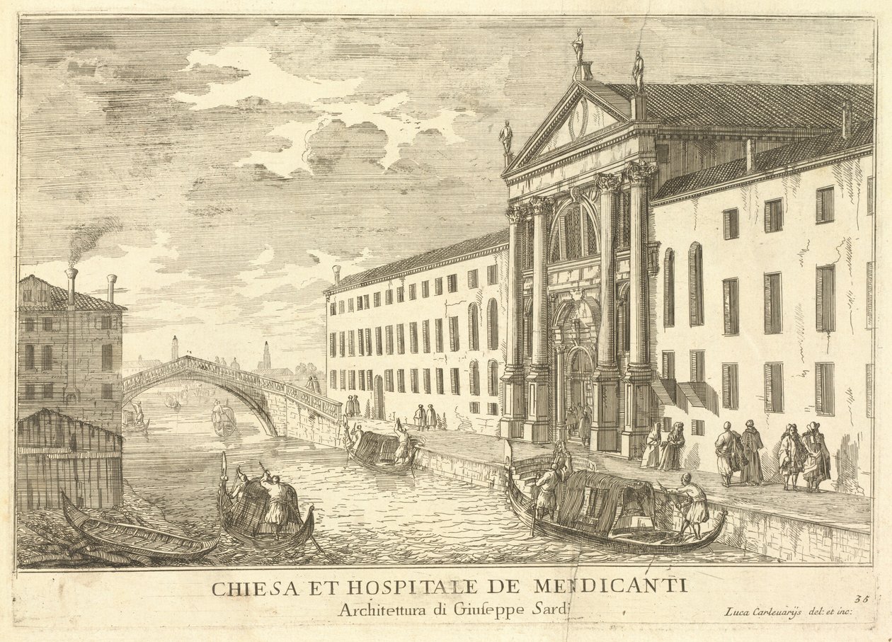 Chiesa et Hospitale de Mendicanti (tablica 35) autorstwa Luca Carlevariis