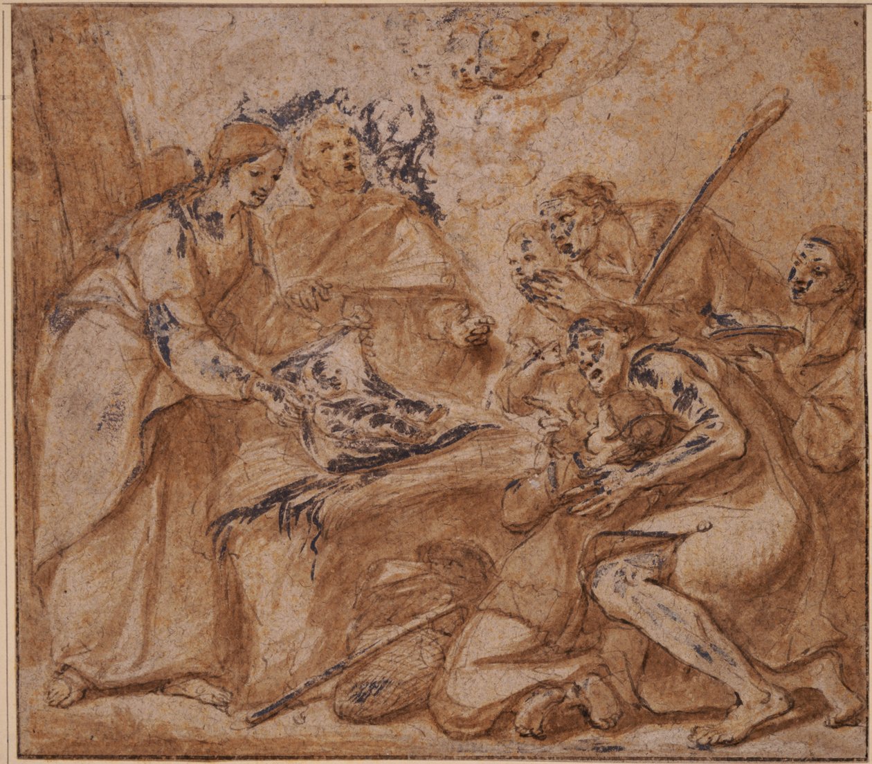 Adoracja pasterzy autorstwa Luca Giordano