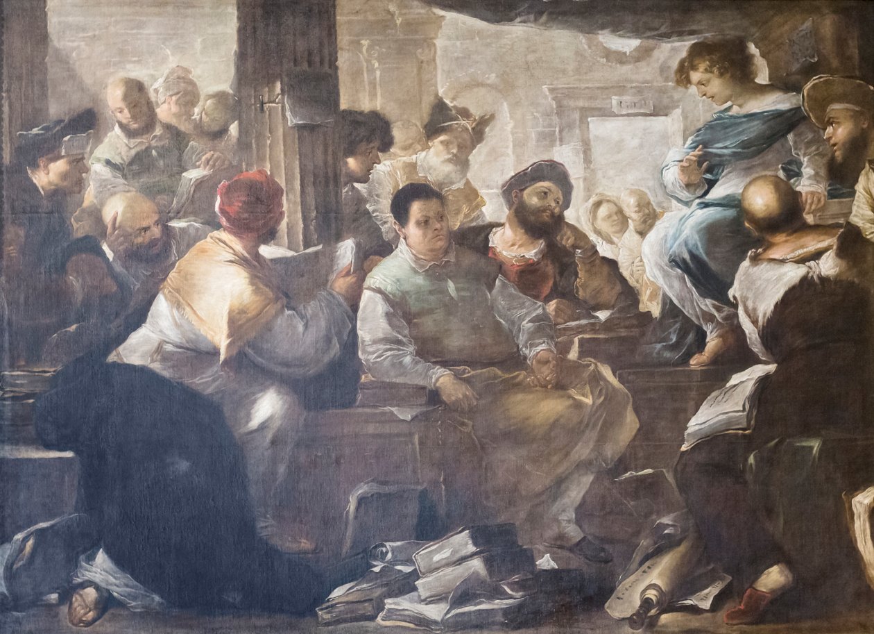 Chrystus wśród lekarzy autorstwa Luca Giordano