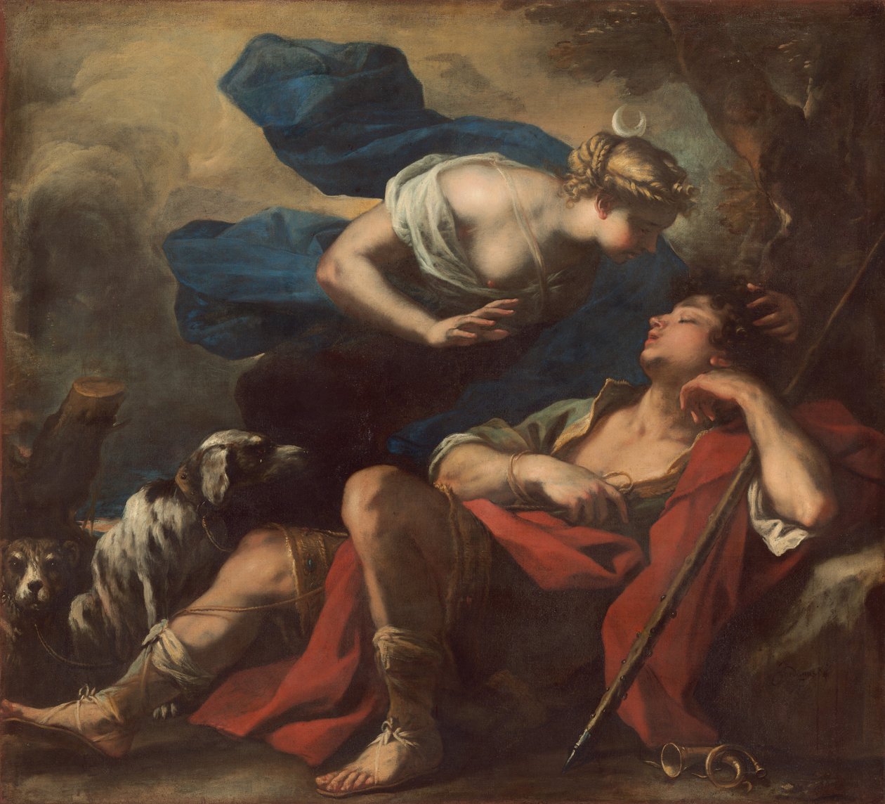 Diana i Endymion autorstwa Luca Giordano