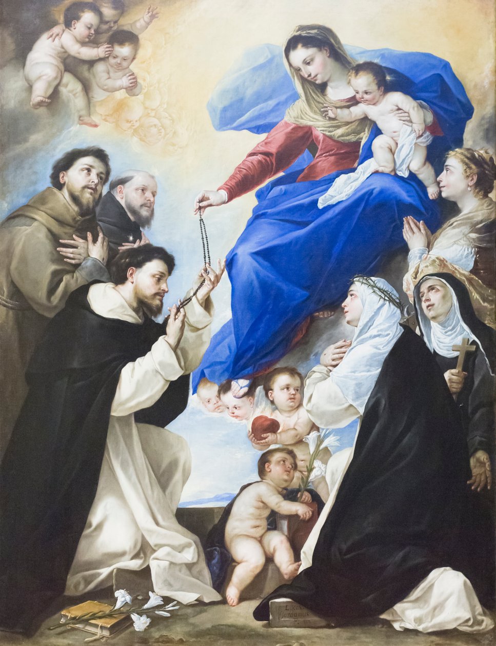Madonna Różańcowa autorstwa Luca Giordano