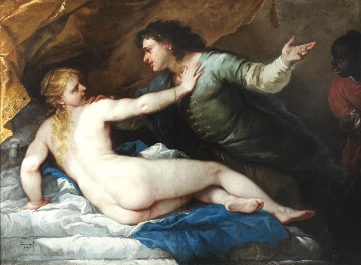 Tarkwiniusz i Lukrecja, 1663. autorstwa Luca Giordano