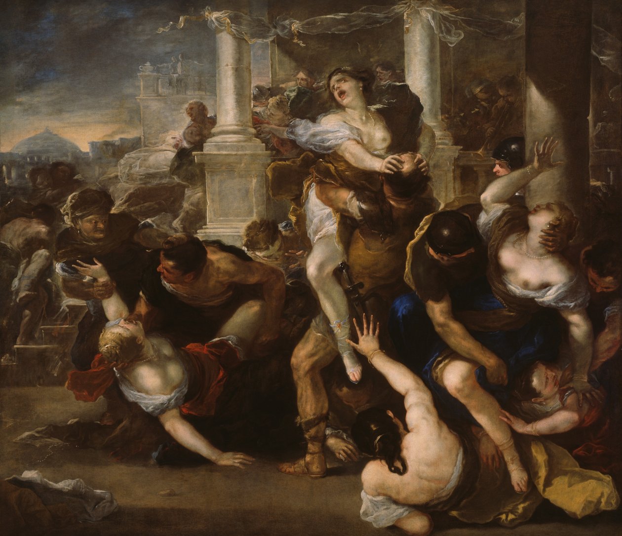 Porwanie Sabinek autorstwa Luca Giordano